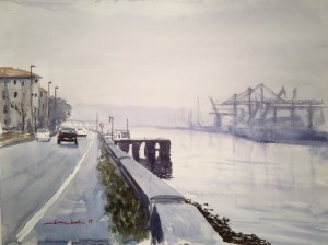 acuarela, watercolor, Bilbao