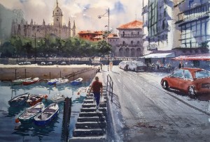 Lekeitio, acuarela, watercolor
