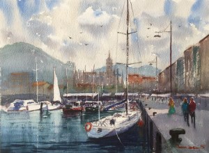 Lekeitio, acuarela, watercolor