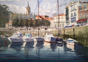 Lekeitio, watercolor, acuarela