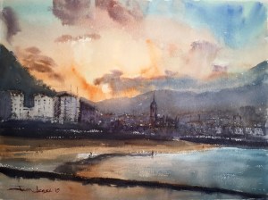 Lekeitio, acuarela, watercolor