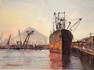 Bilbao, acuarela, watercolor